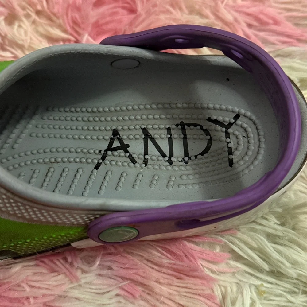 CROCS Kids Water Shoes - Green and Purple